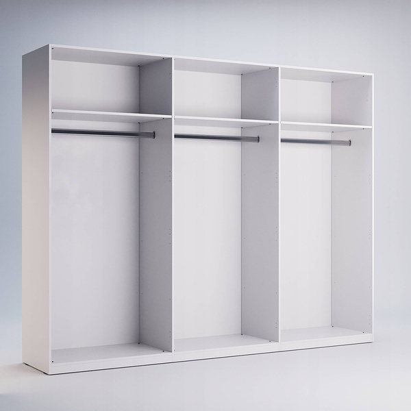 Family FM-26-WB - Szafa 6-drzwiowa Garderoba Biały Mat Biały Połysk