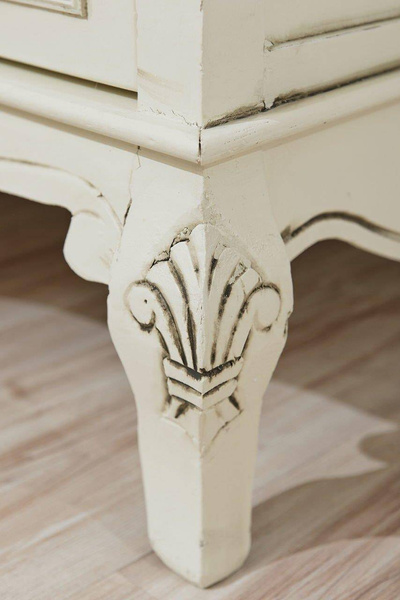 Rimini 08 Komoda 3D/3S prowansalska kremowa beżowy blat drewno/mdf