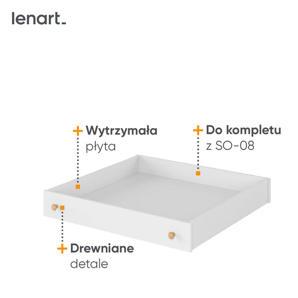 STORY SO-09 - Szuflada Do Łóżka Biała/Dąb Nash