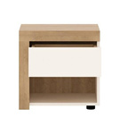 Lyon LYOK03L - Szafka Nocna Lewostronna 1S Dąb Riviera Jasna/Biała
