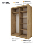 IDEA ID-17 - Szafa Przesuwna 2-drzwiowa Dąb Shetland