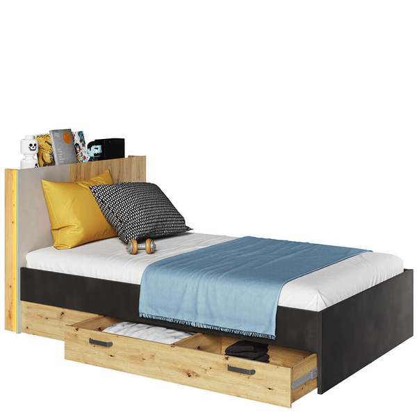 QUBIC QB-11 - Łóżko 120 2S ze Stelażem z Oświetleniem