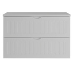 MONA-01 - Szafka pod Umywalkę z Blatem 2S 80cm Biały Mat Zestaw-1