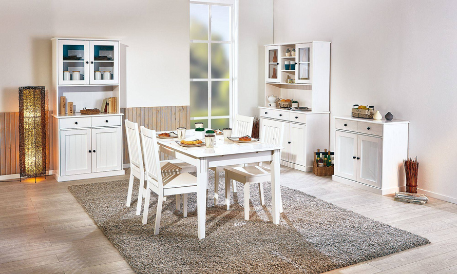 Krzesło do jadalni WESTERLAND 7 drewniane białe