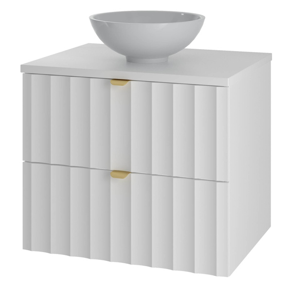 ARCOS-06 - Szafka z Umywalką i Blatem 2S 60cm Biały Mat Zestaw-5