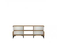 Ricko RIKF01 - Komoda RTV 2-drzwiowa Biała/Dąb Coast Evoke