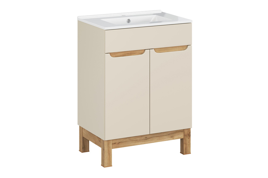 Zestaw Szafka z Umywalką Meblową 60 cm 2D Bali Cashmere