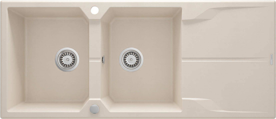 Zlewozmywak granitowy 2-komorowy z ociekaczem Andante