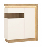 Lyon LYOV04L - Witryna Lewostronna 2-drzwiowa Dąb Riviera Jasna/Biała_01