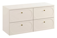 Zestaw Szafka Pod Umywalkę z Blatem 120 cm 4 Szuflady Donna Sand