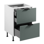 Szafka Kuchenna Dolna 2S z Wkładem Na Sztućce Sorento D60S2+1 AX Biały Green