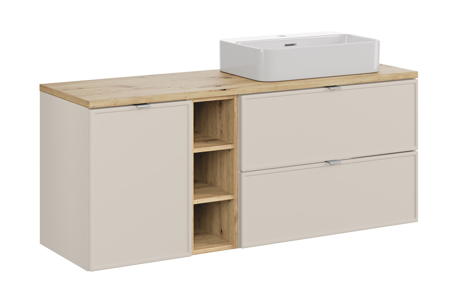 Bella Cashmere Szafka 140 cm z Blatem Artisan i Umywalką Trust