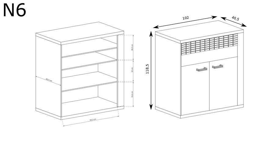 NATURAL-6 - Komoda 2D2S Ribbeck