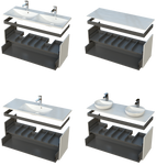 Oristo SKAGEN Szafka z umywalką 120 cm biały mat