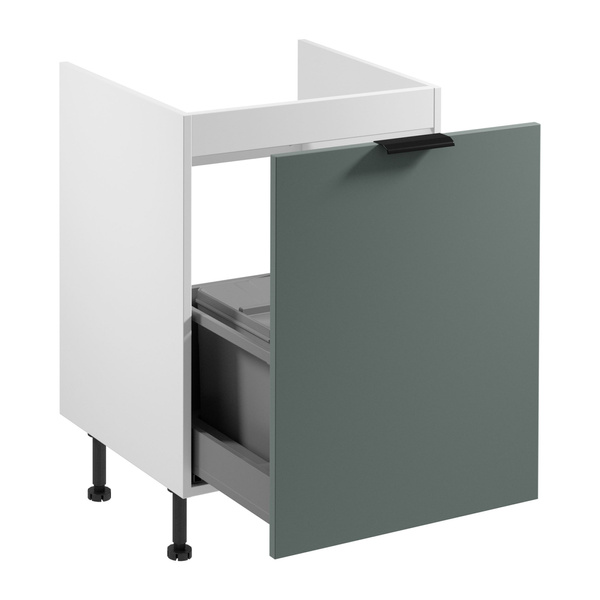 Szafka Kuchenna Dolna 1D z Wkładem Do Segregacji Sorento D60ZS AX Biały Green