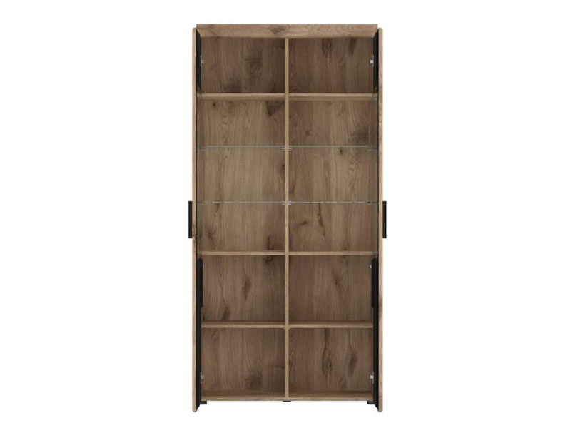 Grano GRNV02 – Witryna 2-drzwiowa Dąb Viking/Szary Kosmos