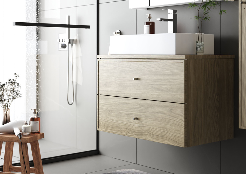 MARCO-01 Szafka Pod Umywalkę 2S 80 cm Dąb Olejowany