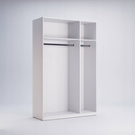 Family FM-23-WB - Szafa 3-drzwiowa Garderoba Biały Mat Biały Połysk