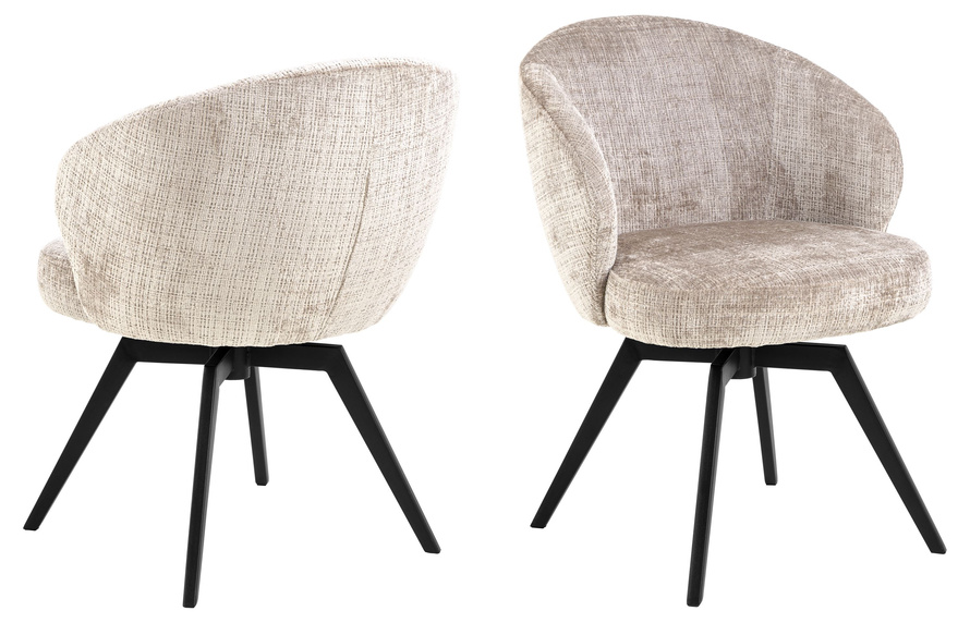 Actona Krzesło Do Jadalni z Podłokietnikiem Darlene Beżowy