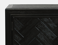 Avola AV2256-40 Komoda 101 cm czarna drewno akacji front z intarsją