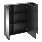 LUSTRO-02 - Szafka Wisząca z Lustrem 3D 80cm Czarny Mat