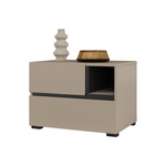 Cross S - Szafka Nocna 2 Szuflady Congo Czarny Onyks Mat