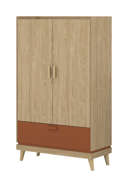 Scandi - Bieliźniarka 2D1S Dąb Olejowany Ceglany