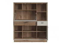 Rivero RIVB02 - Regał 1D2S1K Szary/Dąb Flagstaff Ciemny