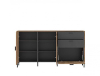 Shirley SHIK105 – Komoda 2D1K2S Dąb Coast Evoke/Antracyt/Nadruk