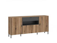 Shirley SHIK107 – Komoda 2D1K1S Dąb Coast Evoke/Antracyt/Nadruk