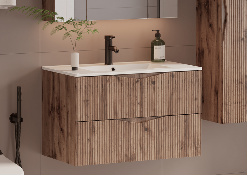 CLEO-01 - Szafka pod Umywalkę 2S 80 cm Dąb Wotan