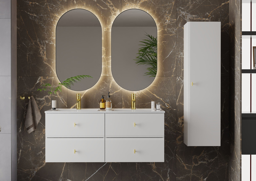 RAY-03 - Słupek Wysoki 1-drzwiowy Biały Mat