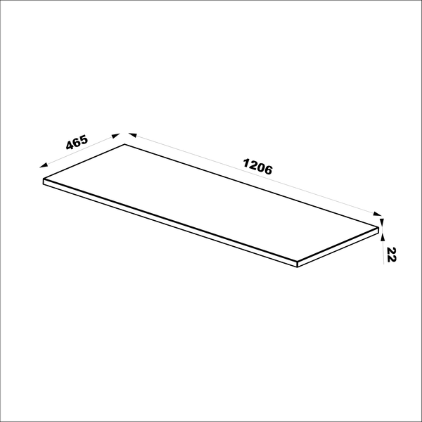 Blat Łazienkowy 120 cm Piasek Pustyni