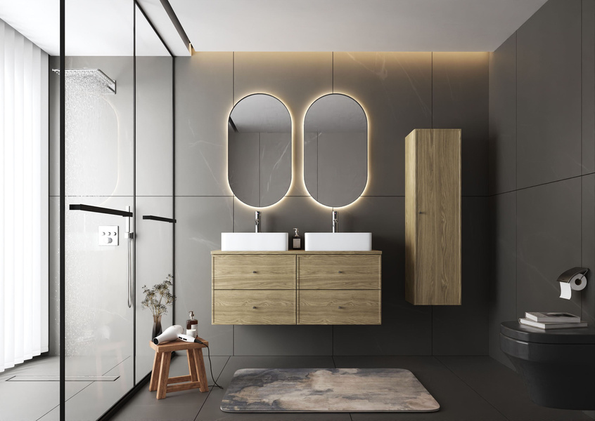 MARCO-02 Szafka Pod Umywalkę 2S 60 cm Dąb Olejowany