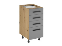 Szafka Kuchenna Dolna 4 Szuflady D40S4 Uchwyt Klasyczny Langen Beige