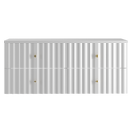 AQUA-02 - Szafka Pod Umywalkę z Blatem 4S 120cm Biały Mat Zestaw-6