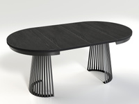 GARDA - Stół Okrągły Rozkładany Artisan Czarny Mat