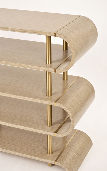 Stilig ST962 Konsola szaro-brązowa sinusoidalne półki