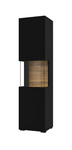 Ava Witryna 1-drzwiowa Czarny / Dąb Wotan