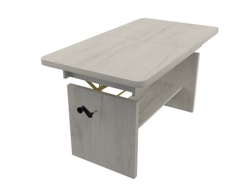 JANEK - Ławostół Ława Rozkładana Stolik Kawowy Kraft Biały