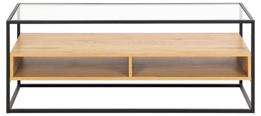 Actona Szafka RTV Szklana Randolf Dąb Czarny Mat