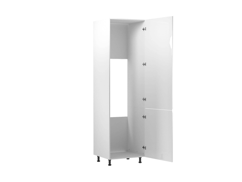 Szafka Kuchenna Dolna 2-drzwiowa Zabudowa Lodówki Prawa D60ZL-P Aspen White Biały Połysk