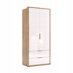 Asti AS-12-WB - Szafa 2D2S Dąb Craft Biały Połysk