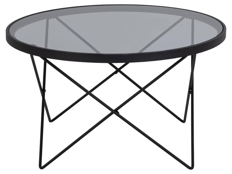 Cuxton czarny okagły stolik kawowy