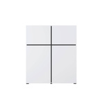 Cross – Komoda Wysoka 4-drzwiowa Biały Czarny Mat