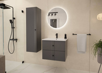 XILO-01 - Szafka Pod Umywalkę 2S 80cm Szary Mat