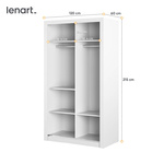 ARTI AR-19 - Szafa 2D 120 cm Biała