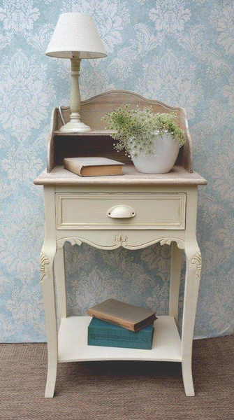 Rimini 115 szafka z nadstawką 1S prowansalska kremowa beżowa drewno/mdf półka