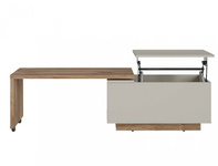 Stolik MWTT04 1K Szary/Dąb Flagstaf Ciemny