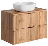 Szafka 80 cm ADEL OAK z umywalką SMILE